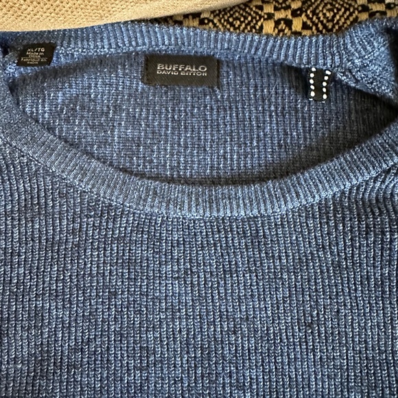 Buffalo David Bitton Men’s Sweater XL – Blue Knit Pullover - Picture 3 of 5